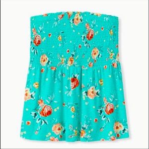 Floral baby doll tube top